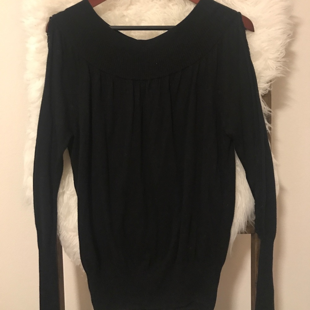 Off the shoulder Free People Black Sweater